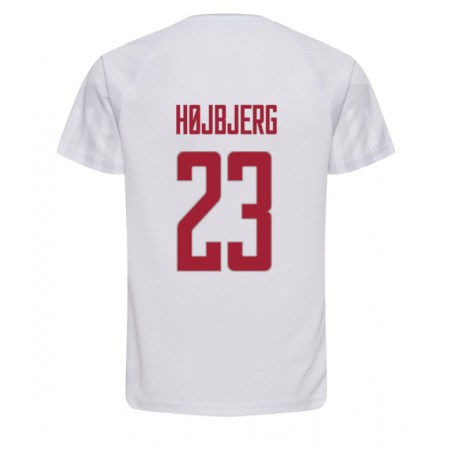 Danmark Pierre-Emile Hojbjerg 23 Udebane VM 2022 - Fodboldtrøjer (S/S)